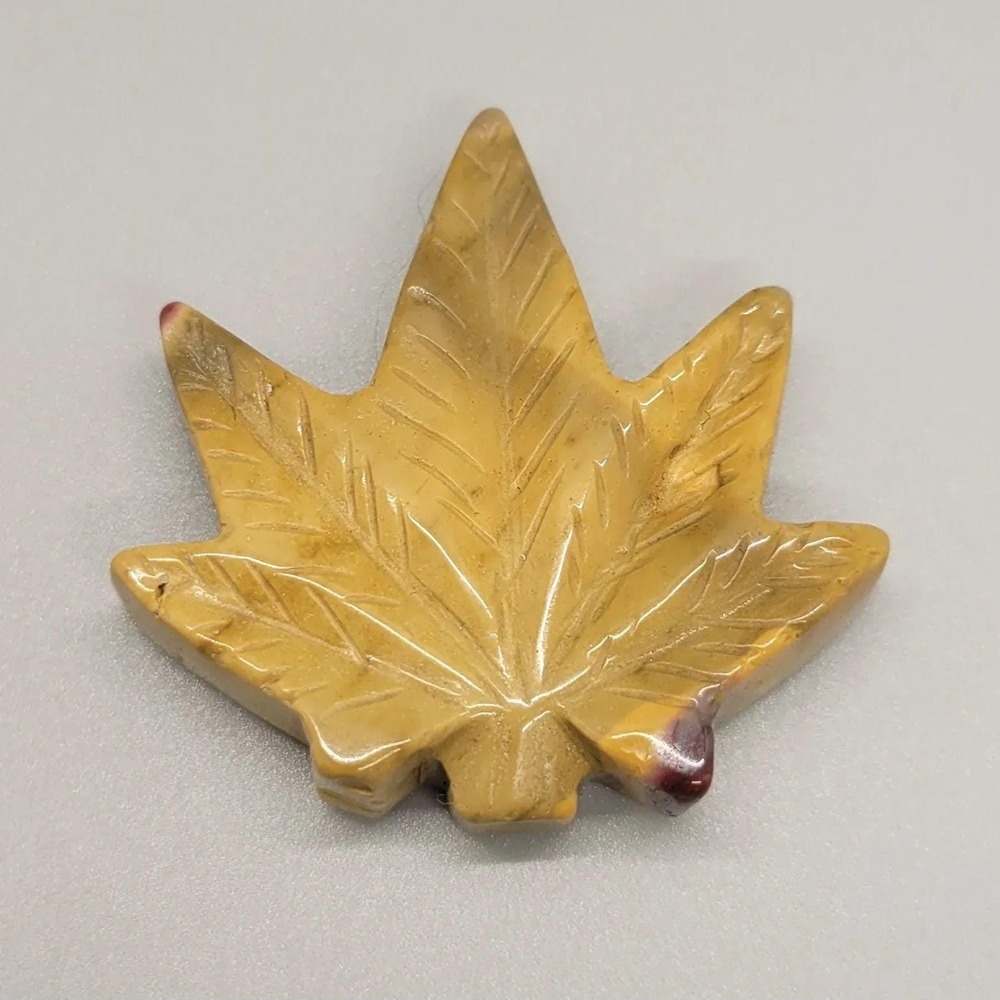 Mookaite Jasper Cannabis Leaf Stone Carving, Pot Leaf, Cannabis Leaf, Pot Head